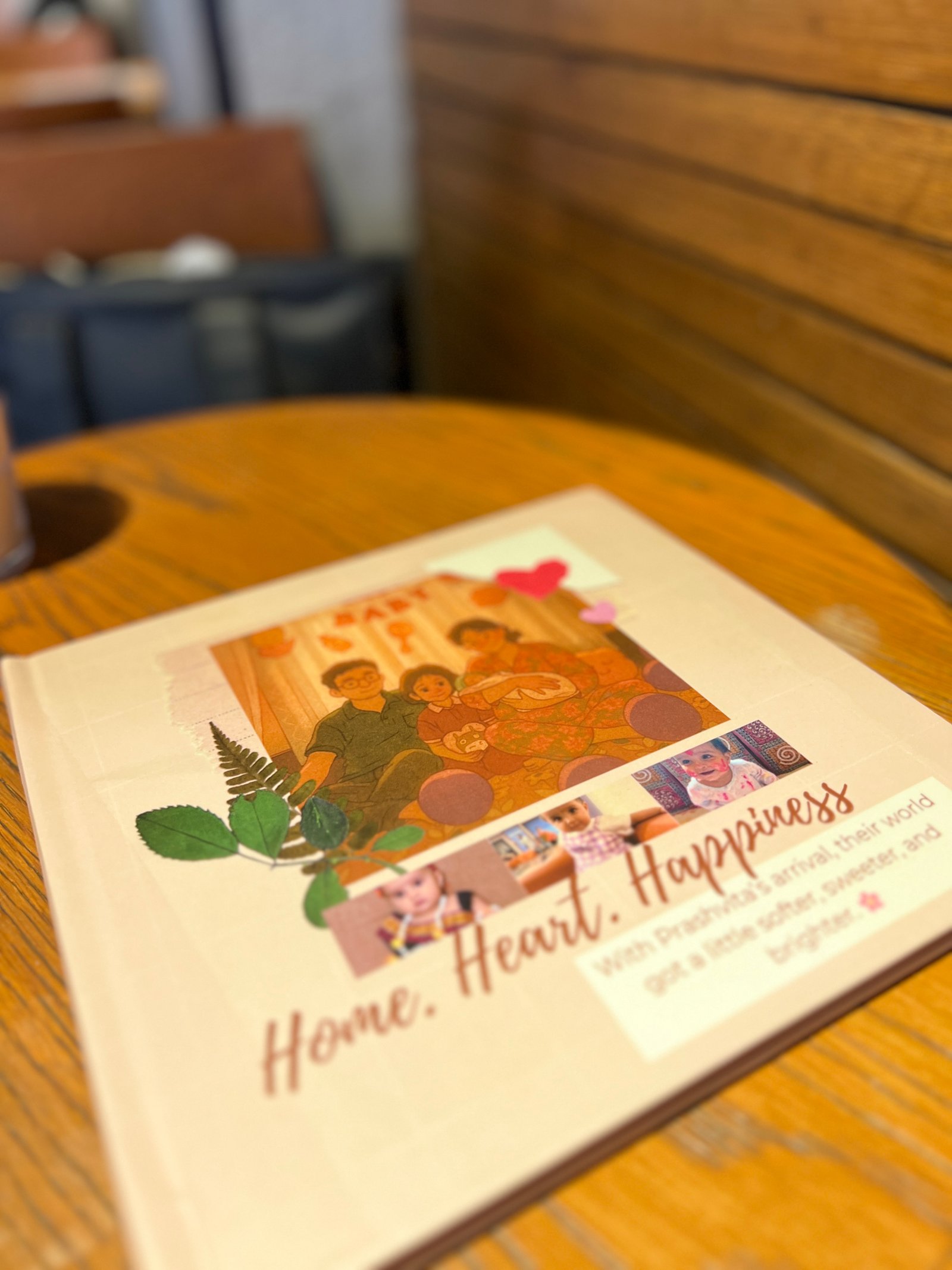 Karwan for Memories memory book cover, Home Heart Happiness
